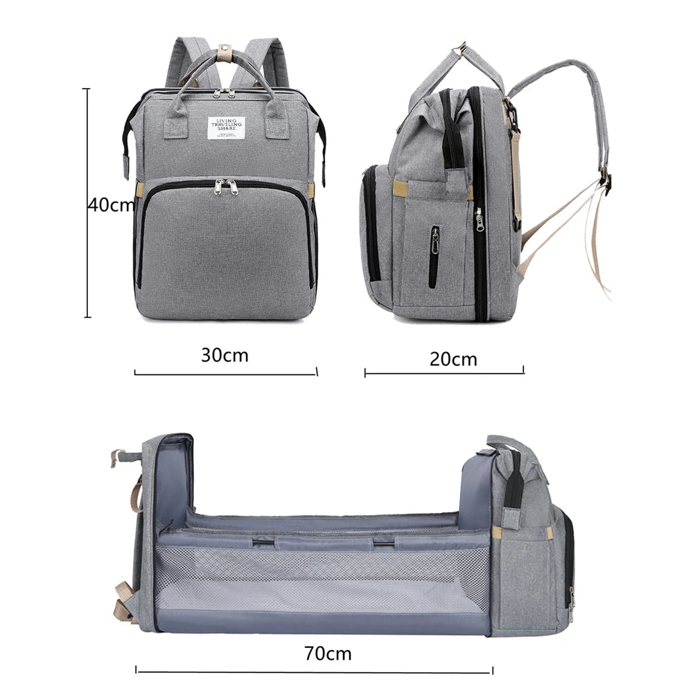 Stone™️ Foldable Baby Bed and Diaper Bag
