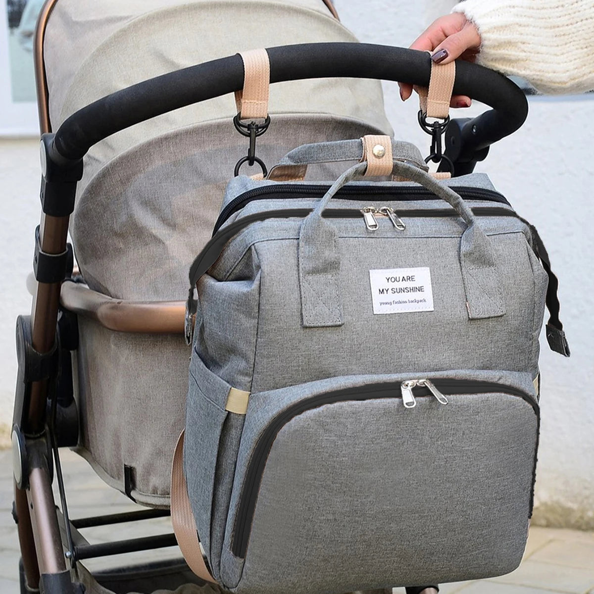 Stone™️ Foldable Baby Bed and Diaper Bag