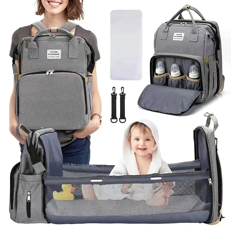 Stone™️ Foldable Baby Bed and Diaper Bag